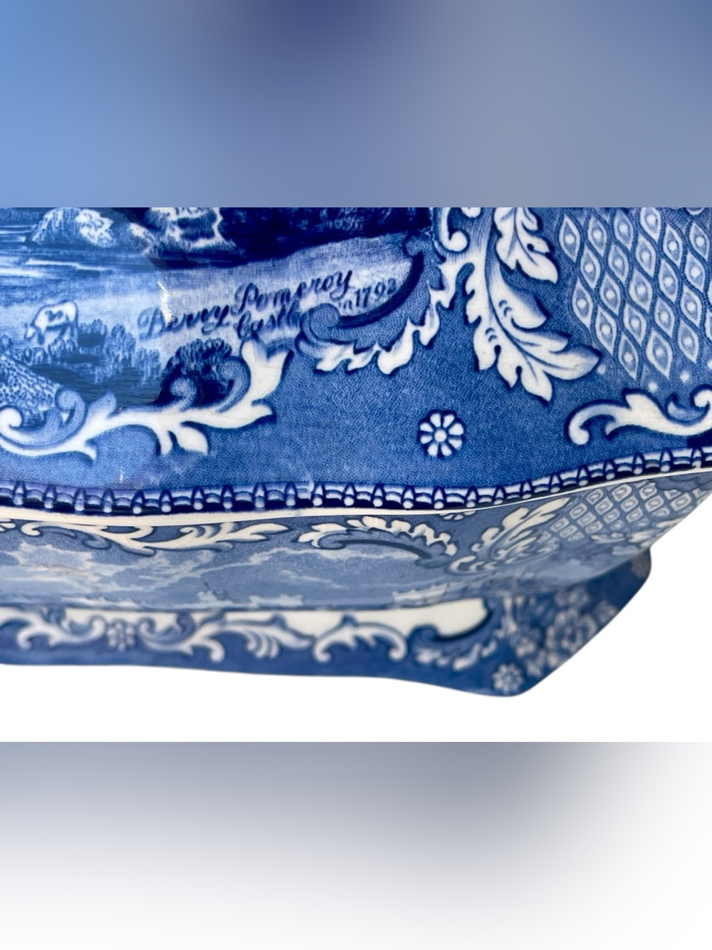 Vintage Johnson Bros "Old Britain Castles" Blue Ironstone Tureen Set- England - Picture 6 of 10
